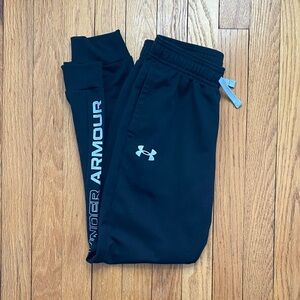 Under Armour Kids Black Jogger Sweatpants with Logo